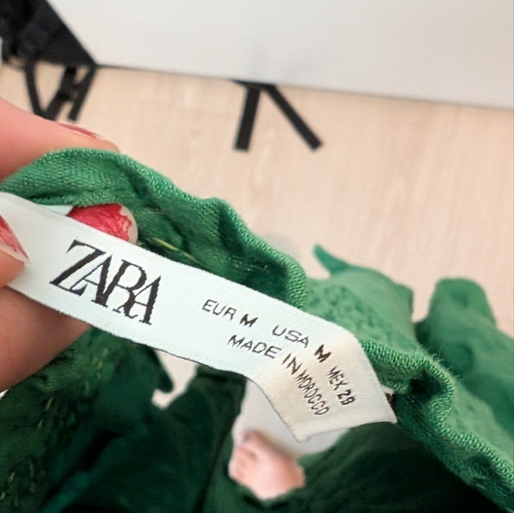 Zara Green Button Down Mini Dress - Picture 4 of 4